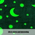 thumbnail image 4 of Cevemin Glow in the Dark Flannel Throw Blanket - Dual-Sided Star Moon Design, Soft Cozy Warm for All Seasons, Perfect Gift for Kids, Teens (Blue, 39.37x29.53in), 4 of 6