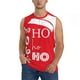 thumbnail image 1 of Balery Saying Ho Ho Ho Camisetas sin mangas para hombre, absorbe la humedad y protege contra el mal olor.-X-Large, 1 of 7