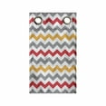 thumbnail image 1 of Chevron Hanging Pocket Organizer, Retro Chevron Pattern Abstract Waves Happiness Contrasting Colors Creativity, Printed Polyester Storage Bag with Pockets, 9" x 27", Grey Marigold Red, 1 of 2