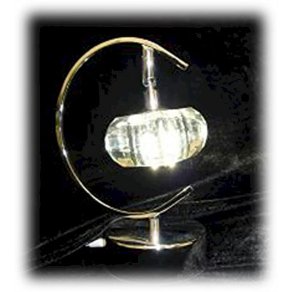 Silver Crystal C Glass Table Lamp