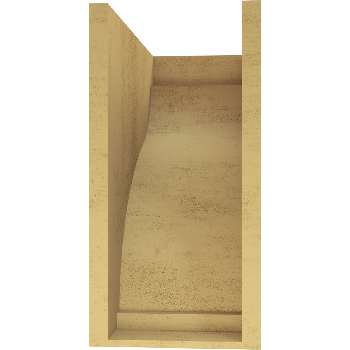 9"W x 18"D x 18"H Classic Helena Rough Cedar Woodgrain TimberThane Corbel, Primed Tan