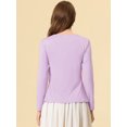thumbnail image 3 of Cardigan Dobladillo Rizado RebeDe Punto Frente De CorbaPaMujeres Morado claro L, 3 of 4