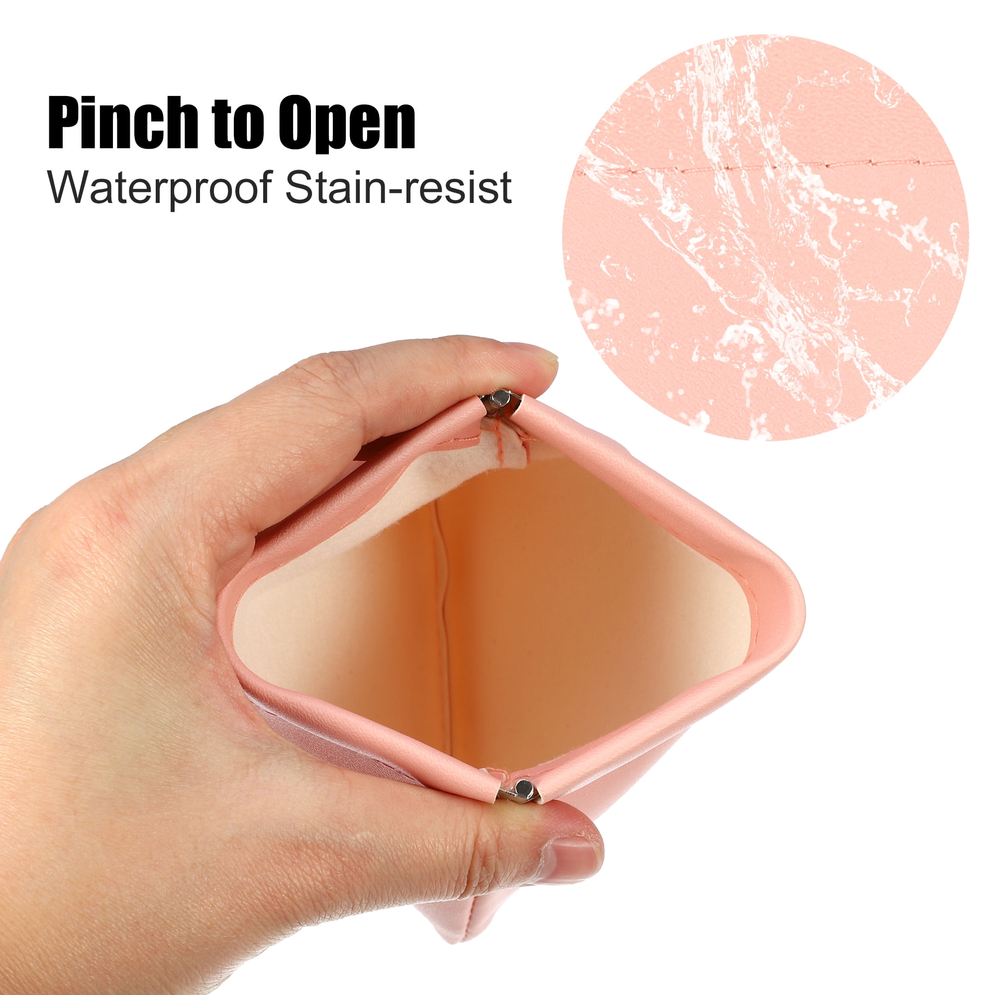 Unique Bargains Floral Makeup Bag Zipper Flower Cosmetic Pouch Pink