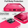 thumbnail image 3 of Compatible with iPhone 12 Pro Max Case, Soft Liquid Silicone Full Body Protective Slim Case with [Anti-Scratch Microfiber Lining] [Camera Protective] [Support Wireless Charging] - Hot Pink, 3 of 14