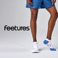 thumbnail image 7 of Feetures Elite Max Cushion No Show Tab Wave- Running Socks for Men & Women, Athletic Compression Socks, Moisture Wicking - White Tide , Large (1 Pair), 7 of 7