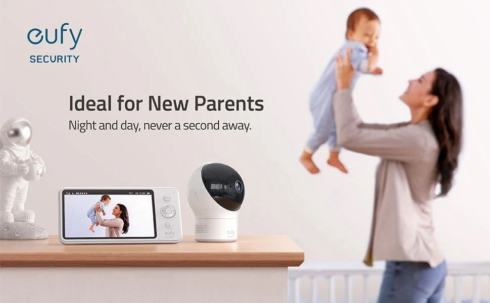 Eufy Security Spaceview Anker HD Resolution Indoor/Outdoor  Night Vision 5'' Camera Wireless Baby Monitor E110 Video and Audio T83001D2