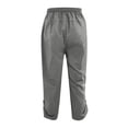 thumbnail image 6 of Men's Casual Pants Men Spring and Summer Pant Trouser Casual All Solid Color Fashion Loose Beach Pants Grey 3XL, 6 of 7