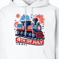 thumbnail image 3 of Inktastic Patriotic 4th of July Train Adult Hoodie Sweatshirt, 3 of 4