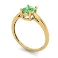 thumbnail image 2 of 1 ct Oval Cut Simulated Green Diamond Solitaire Engagement Ring for Women in 18K Yellow Gold, 2 of 5