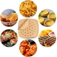 thumbnail image 2 of Jinsinto Air Fryer Parchment Paper Liners, 200pcs Square Air Fryer Liners, 8.5 Inch Perforated Parchment Paper, 2 of 5