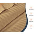 thumbnail image 3 of SGI Bedding Egyptian Cotton Top Split Sheet Set Stripe Adjustable Bed 34" Split Head King 600 TC 15" Deep Taupe, 3 of 9