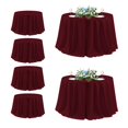 thumbnail image 1 of Mantel redondo Sancua, paquete de 6, color burdeos, 335 cm, lavable, 1 of 9