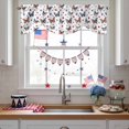 thumbnail image 3 of Independence Day Tie Up Valances Curtain, Adjustable Kitchen USA Flag Butterfly Red Blue Stars Valances for Windows Decor, Rod Pocket Short Curtains Set for Bedroom/Bathroom, 42"x18", 3 of 9
