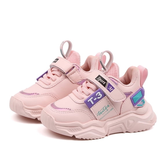 HEWUQI Kids Platform Wedge Sneakers Boys Girls Tennis Running Shoes Waterproof Outdoor Hiking Sneakers for Athletic Breathable Pink Size 5.5 Toddler