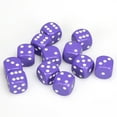 thumbnail image 2 of Chessex CHX25607 Dice - Opaque: 12D6 Purple/White, 2 of 3
