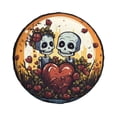 thumbnail image 2 of DouZhe Waterproof Spare Tire Cover, Zombie Skull Love Prints Adjustable Wheel Covers Fit for Jeep Trailer RV SUV Car, 16 inch, 2 of 7