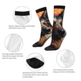 thumbnail image 3 of Sigee Colorful Flower German Shepherd for Contrast Design Soft Moisture-Wicking Socks Crew Casual Athletic Stretchy Loose Middle Tube Socks, 3 of 6