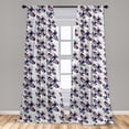 thumbnail image 5 of Ambesonne Airplane Curtains, Airships Above Clouds, Pair of 28"x95", Navy Blue Red White, 5 of 5