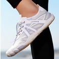 thumbnail image 4 of lnmuld Men Women Barefoot Shoes, Breathable Mesh Shoes for Water Yoga Fitness Hiking Color:White,Size:7.5, 4 of 6