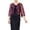 Hot Pink, variant on DFEK Elegant Sequin Three Quarter Sleeve Short Cardigan Jacket with Detachable Cape Shawl Wrap Dark Gray One Size
