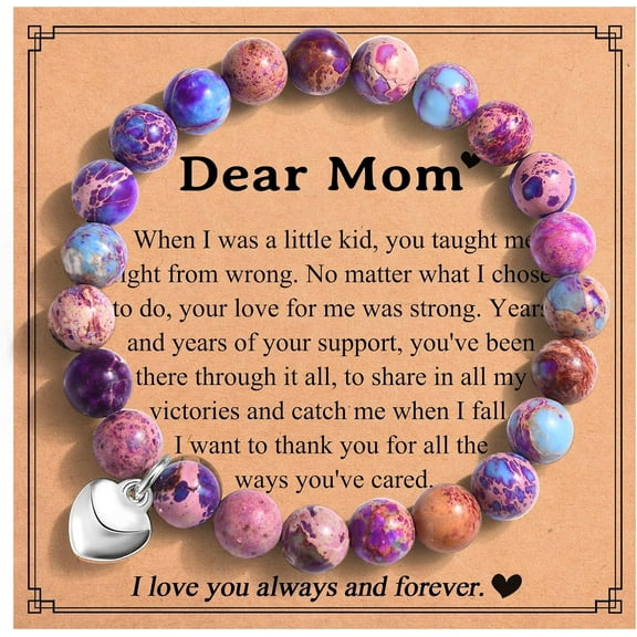 Gifts for Aunt, New Mom, Nana, Grammy, Grandma - Stone Bracelets for Women - Birthday, Mothers Day, Christmas Presents
