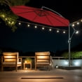 thumbnail image 2 of Yardi Yarda 10 Feet Offset Hanging Umbrella, Shade with Base and Infinite Tilt for Outdoor as Yard, Wine, 2 of 12