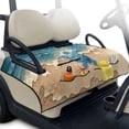 thumbnail image 2 of FKELYI Golf Cart Accessories Portable Golf Cart Seat Cover Cushion Protector Foldable Carts Cushion Towel Blanket for EZGO Yamaha Carts, Beach Turtle Starfish Print, 2 of 7
