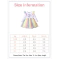 thumbnail image 2 of 4T Baby Girls Clothes 5Y Toddler Girls Birthday Dress Long Sleeve Dress Unicorn Print Rainbow Tulle Dress White, 2 of 8