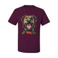 thumbnail image 3 of My Favorite Breed is The One In Need | Colorful Labrador Dog | Dean Russo Art Animal Lover Men's T-Shirt, Maroon, L, 3 of 5