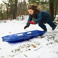 thumbnail image 4 of Back Bay Play 47in Snow Sled Racer High Density Plastic Sled 2 Person Toboggan w/Pull Rope & 4 Handles Snow Sleds for Kids, 4 of 7