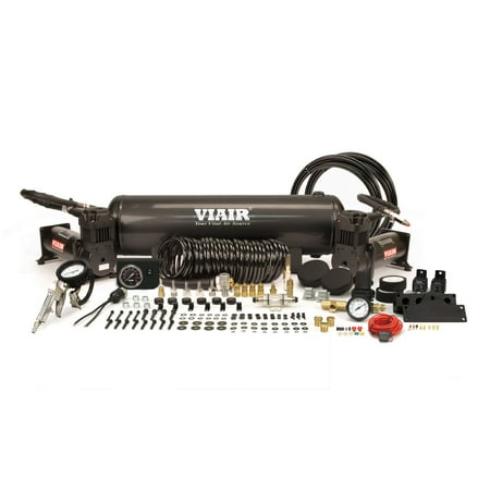 - VIAIR 20020 Dual 444C 200 PSI OBA On Board Air Compressor System, Stealth Black