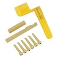 thumbnail image 2 of Clavos de cuerda Clavijas + Tuerca de silla de + Devanadera de cuerda de guitarra Pieza de guitarra Color aleatorio Hugo Enrollador de cuerda de bajo de guitarra, 2 of 10