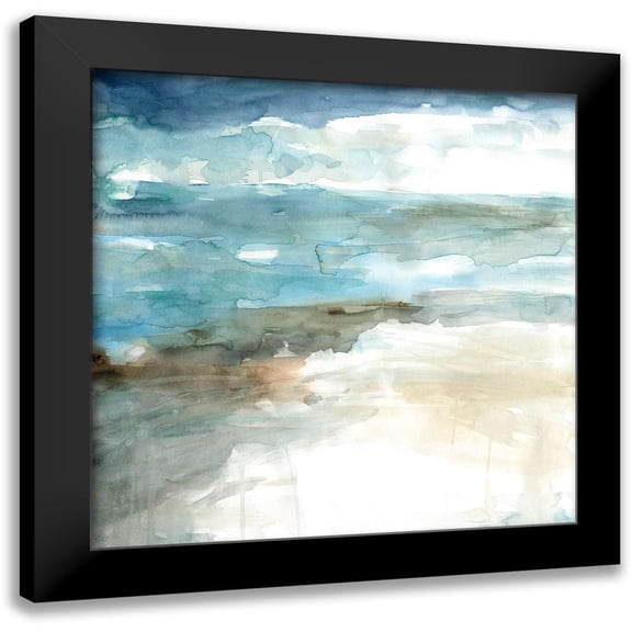 Robinson, Carol 12x12 Black Modern Framed Museum Art Print Titled - Shimmering Sea and Shore