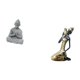 thumbnail image 5 of Escultura de Buda Sun Wukong y dama tribal africana de resina, colección artística para decoración elegante del hogar y el jardín., 5 of 8