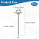 thumbnail image 3 of Uxcell 2-Pack 304 Perno de Ojo de Acero Inoxidable M6x120mm para Asegurar Madera/Columpio/Hamacas Plata, 3 of 7