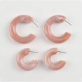 thumbnail image 1 of Estilo Tridimensional Tipo C Pendientes Distintivos Pendientes Acrílicos Color Caramelo para Mujer Pendientes Elegantes Pendientes Elegantes, 1 of 5