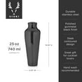 thumbnail image 4 of Viski Gunmetal Parisian Cocktail Shaker, Drink Shaker, Home Bar Gifts, 25oz, 4 of 12