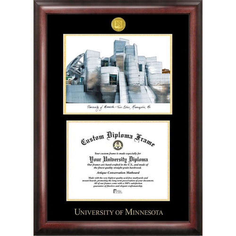 University of Nevada 8.5" x 11" Gold Embossed Diploma Frame with Campus Images Lithograph