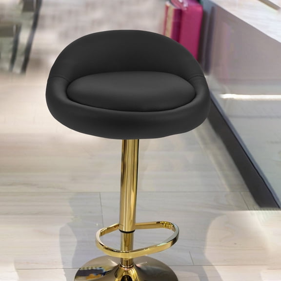 BESTYASH Black PU Barstool Cushion Replacement with Soft Foam Insert Comfortable Seat Pad for Bar Stools and Salon Chairs