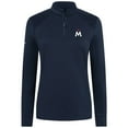 thumbnail image 2 of Women's Levelwear Navy Minnesota Twins Power Insignia 2.0 Quarter-Zip Pullover Top, 2 of 3