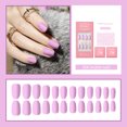 thumbnail image 2 of Ibcccndc Matte Press On Nails Quick Nail Art Mate de longitud media Ballet Coffin Uñas postizas Parc ibcccndc Rosa claro, 2 of 7