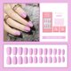thumbnail image 2 of Ibcccndc Matte Press On Nails Quick Nail Art Mate de longitud media Ballet Coffin Uñas postizas Parc ibcccndc Rosa claro, 2 of 7