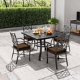 thumbnail image 7 of (3 pack) Kimunuk Outdoor Chair Cushions set of 2, 17" x 16" Zipped Waterproof Outdoor Seat Cushions Couch Pads with Ties for Patio Furniture, Chocolate, 7 of 7