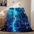 thumbnail image 2 of Lightning Bolt Blanket - Lightning Bolt Throw Blanket Lightning Bolt Gift Blanket for Girls Lightning Blanket for Adults Kids Lightning Fleece Blanket Camping, 60" x 50", 2 of 6