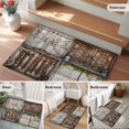 thumbnail image 6 of Barn Door Area&nbsp;Rug 2x3ft Vintage Brown Countryside Farmhouse Non-Slip&nbsp;Washable Square&nbsp;Rugs Soft Felt Indoor Floor Mat for Bedroom Kitchen Living Room Bathroom, 6 of 9