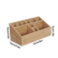 thumbnail image 3 of YIMWNYI Multifunctional Wooden Desk Organizer, Rotating Storage Tray for Office, Bathroom, and Home, Pen, Pencil, Art Supply, and Cosmetics Holder, Natural and Eco-Friendly, 3 of 6