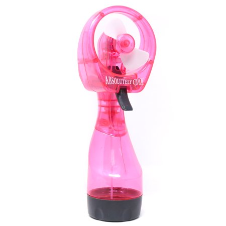 Retailery Portable Battery Operated Water Misting Cooling Fan Spray Bottle, Pink