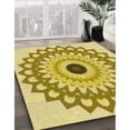 thumbnail image 3 of Ahgly Company Machine Washable Indoor Square Transitional Dark Golden Rod Brown Area Rugs, 7' Square, 3 of 7