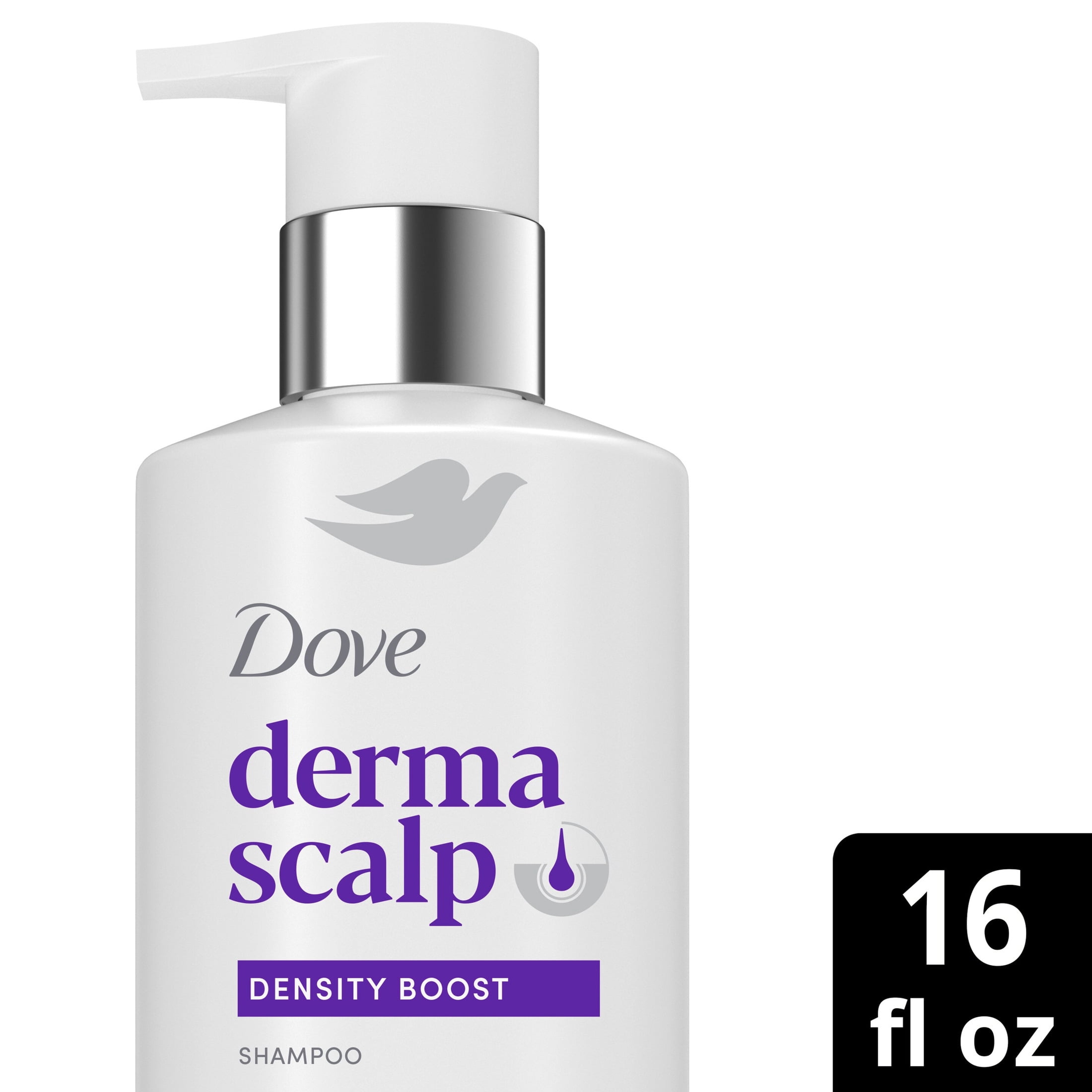 Dove Derma Scalp Density Boost Shampoo with Glycerin and Zinc + Peptides for Hair Loss and Breakage, 16 fl oz 1 Count