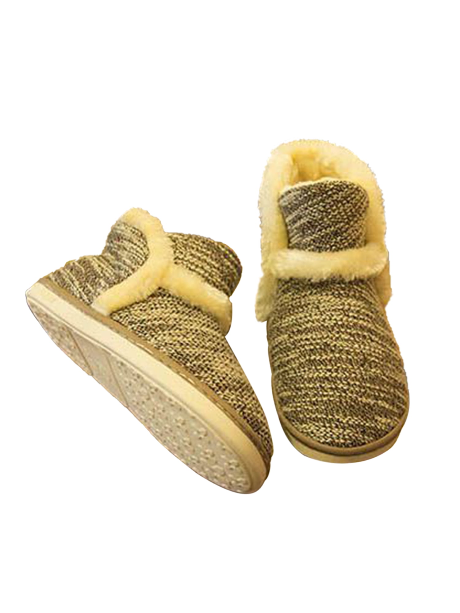 Midress Women Mens Warm Comfort Home Slipper Bow Knot Floor Bedroom Indoor Couples Loafer Shoes Slippers